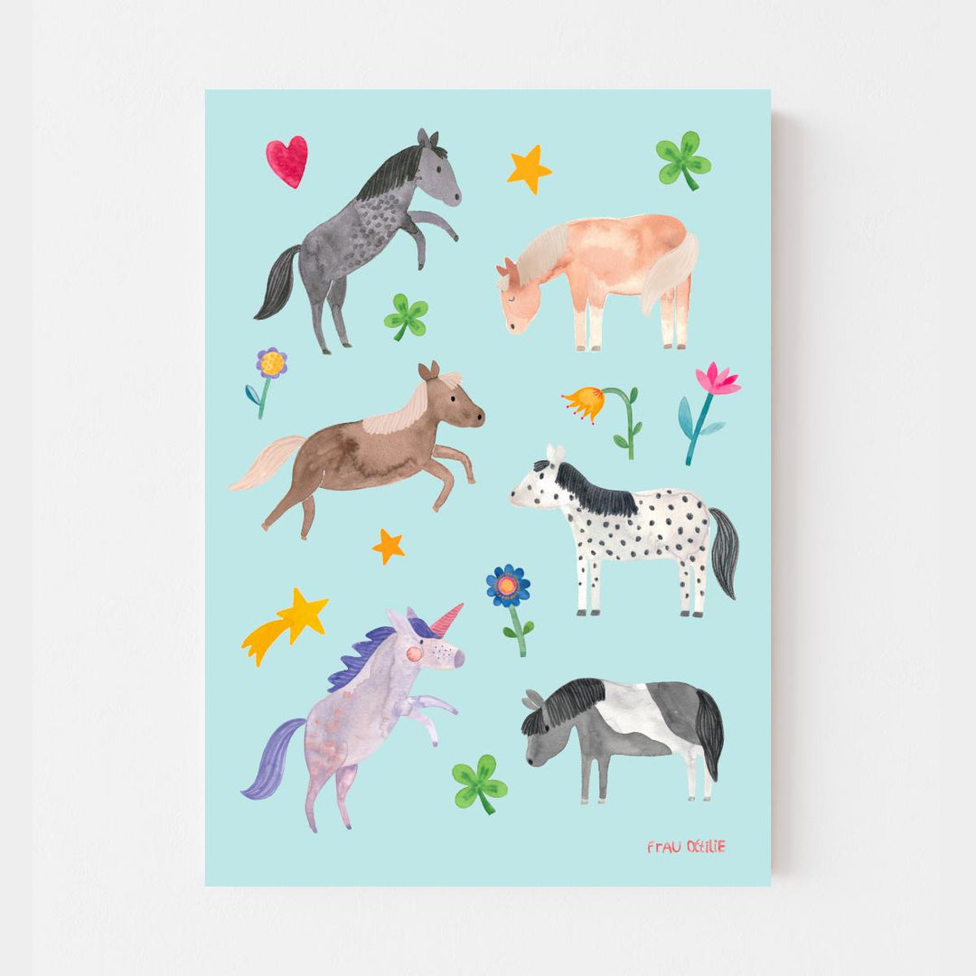 Poster A3 *Pferde*