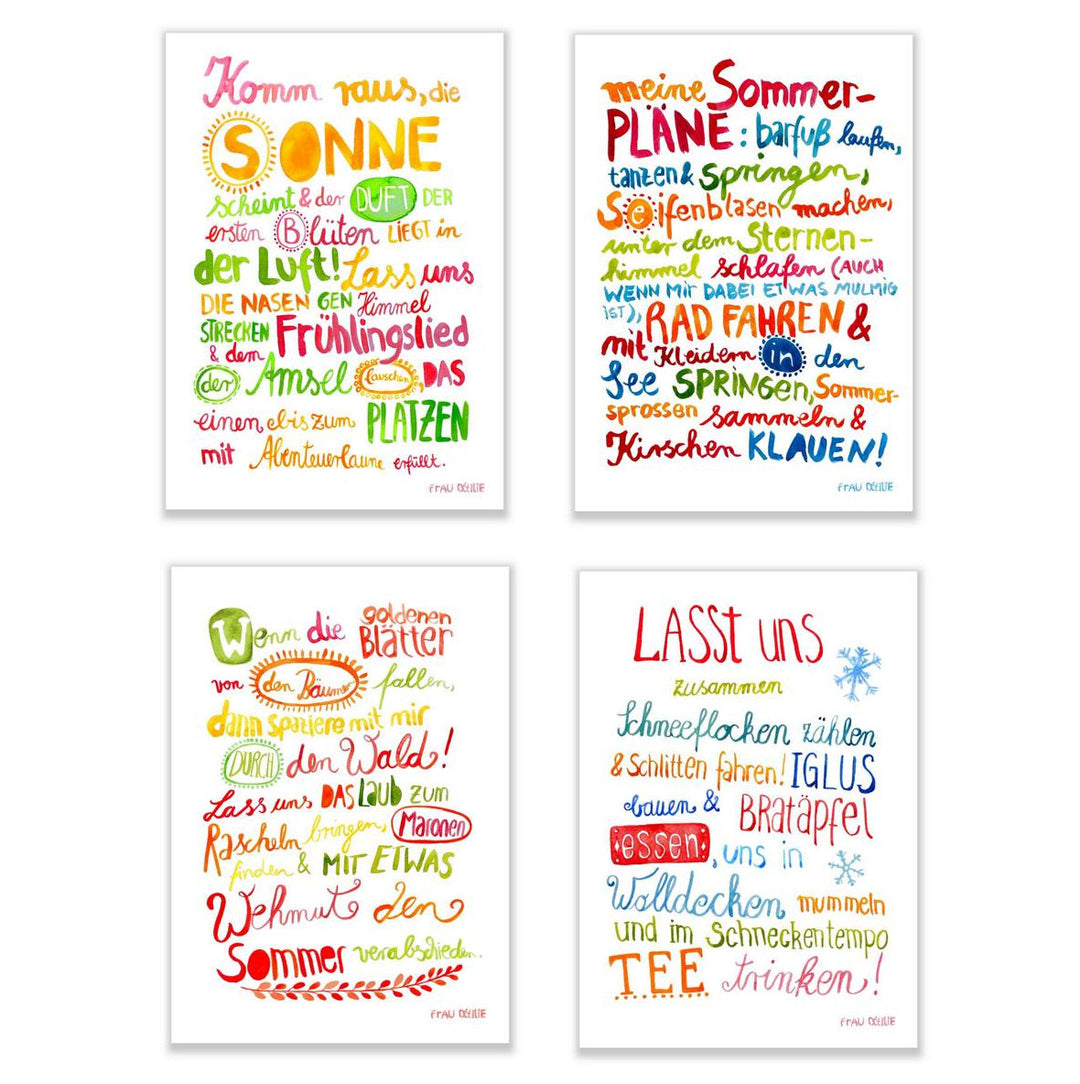 Print-Set *Jahreszeiten'