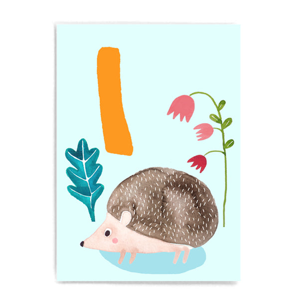 ABC Karte "I wie Igel“