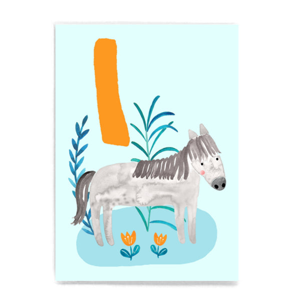 ABC Karte "I wie Islandpony“ 
